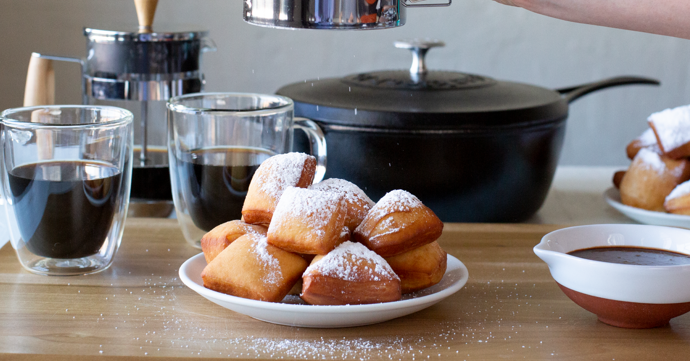 Buttermilk beignets with chocolate ganache