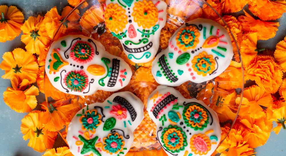 Frosted Sugar Skull cakes