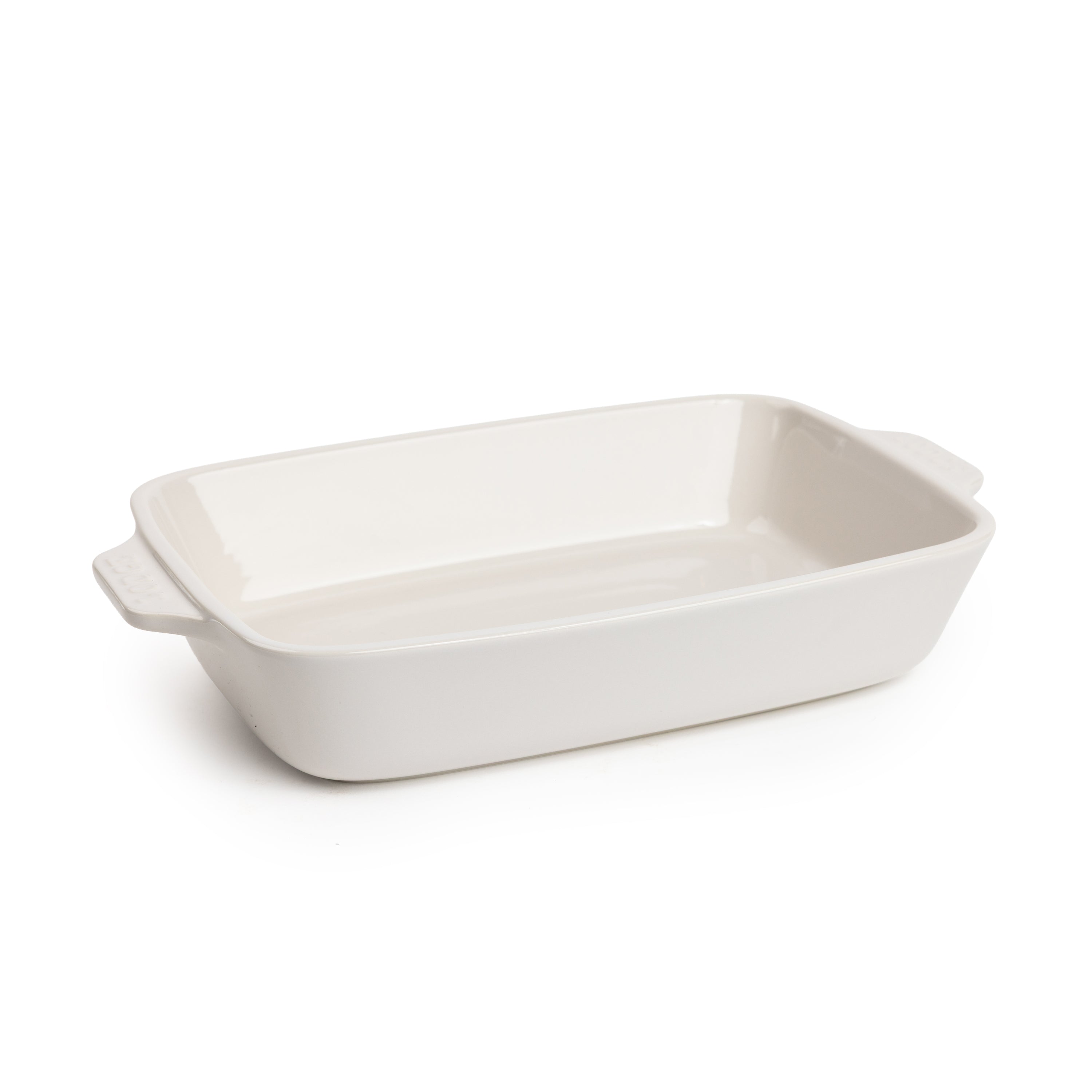 Oyster 11-by-7.5-inch stoneware baking dish.