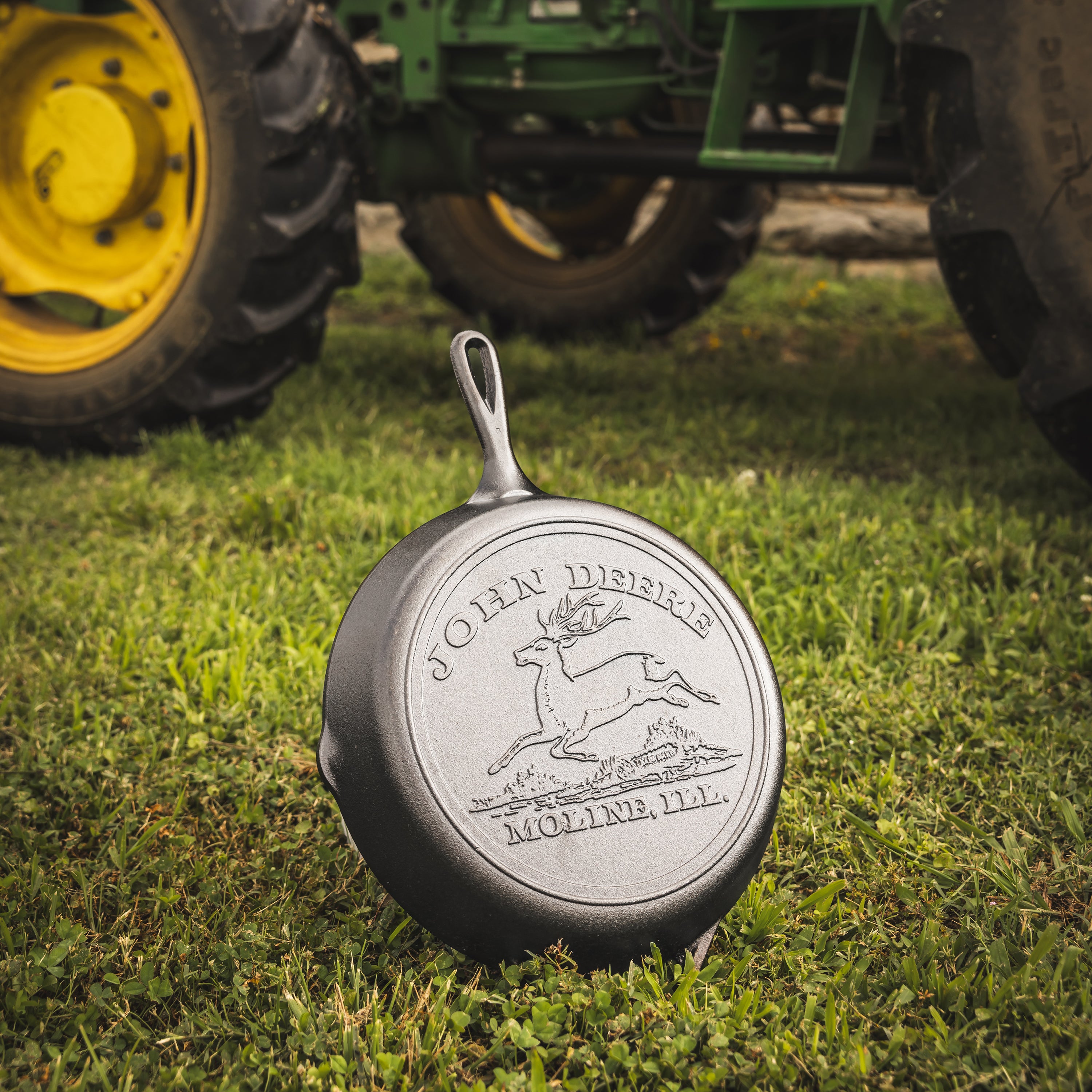 12 Inch Seasoned Cast Iron Skillet, John Deere Hometown