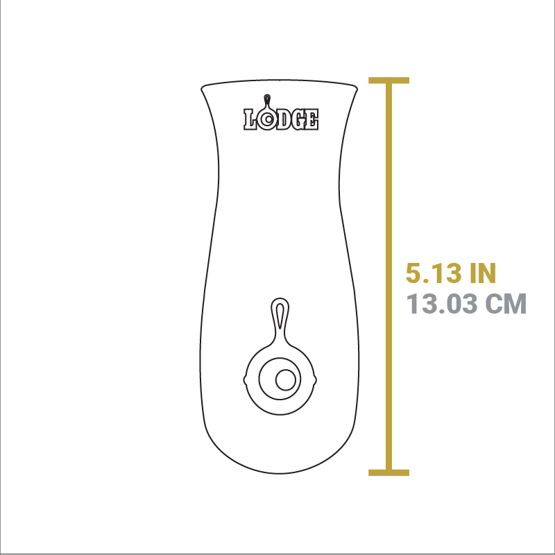 Dimensional drawing of product. Length is 5.13 inches.