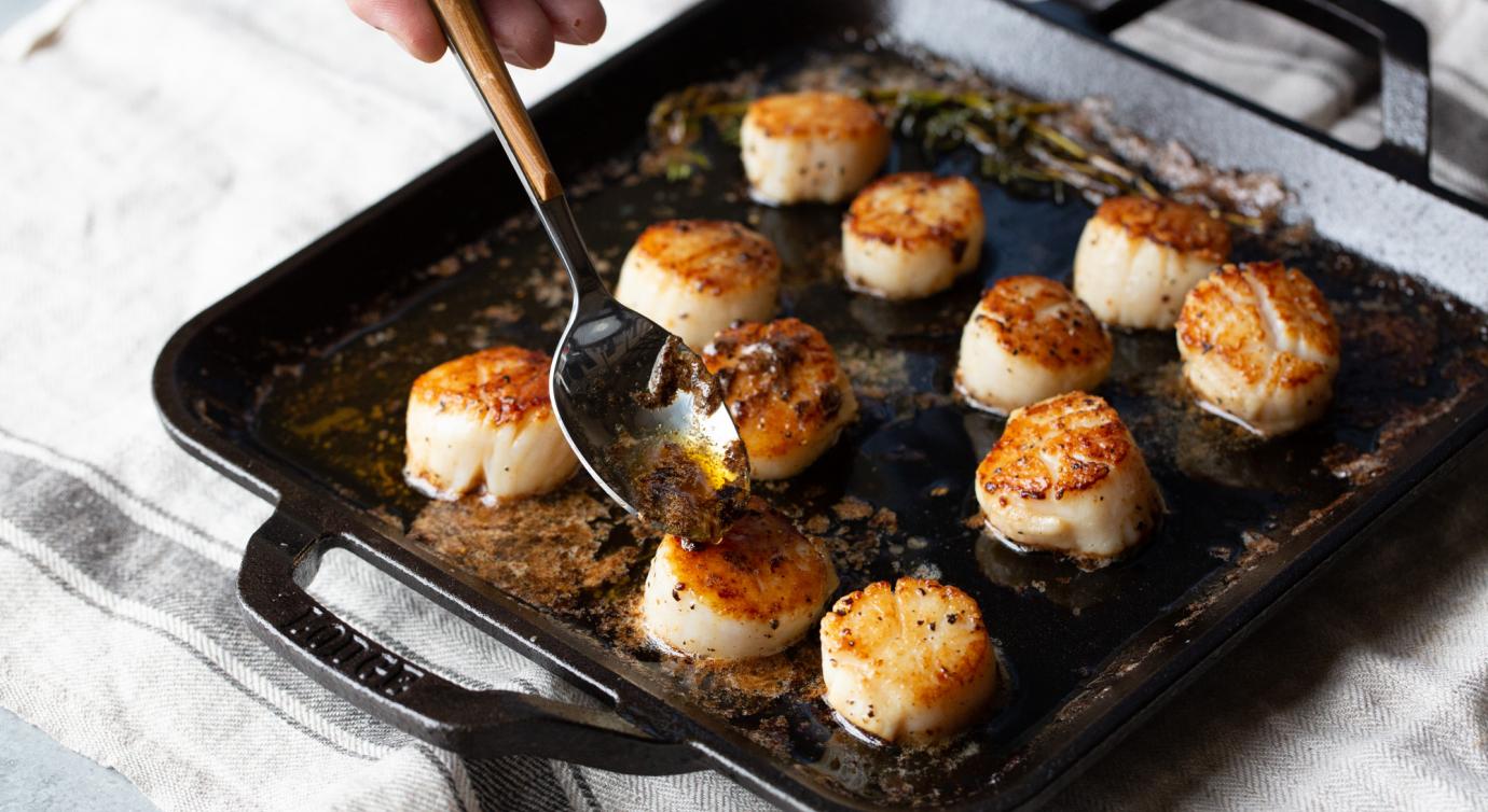 Pan seared scallops