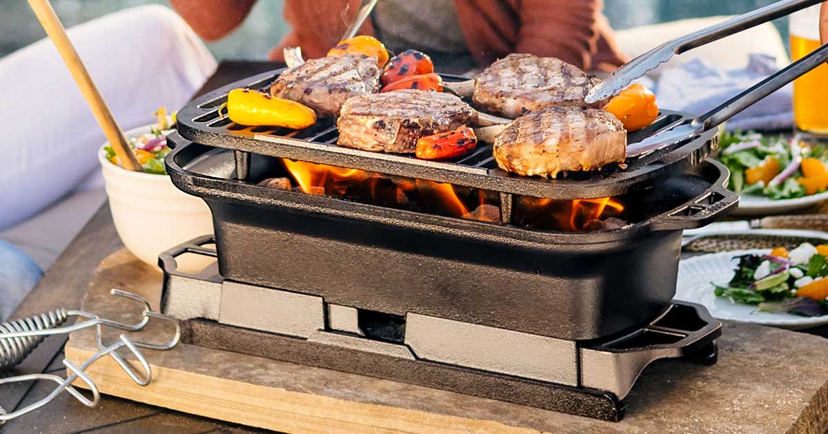 Burgers cooking on Sportsman's Pro Grill