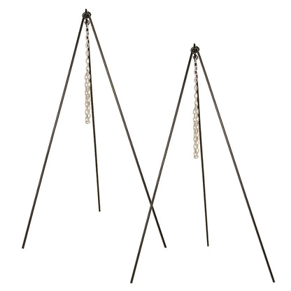 Set of 2 tripods with metal chain.