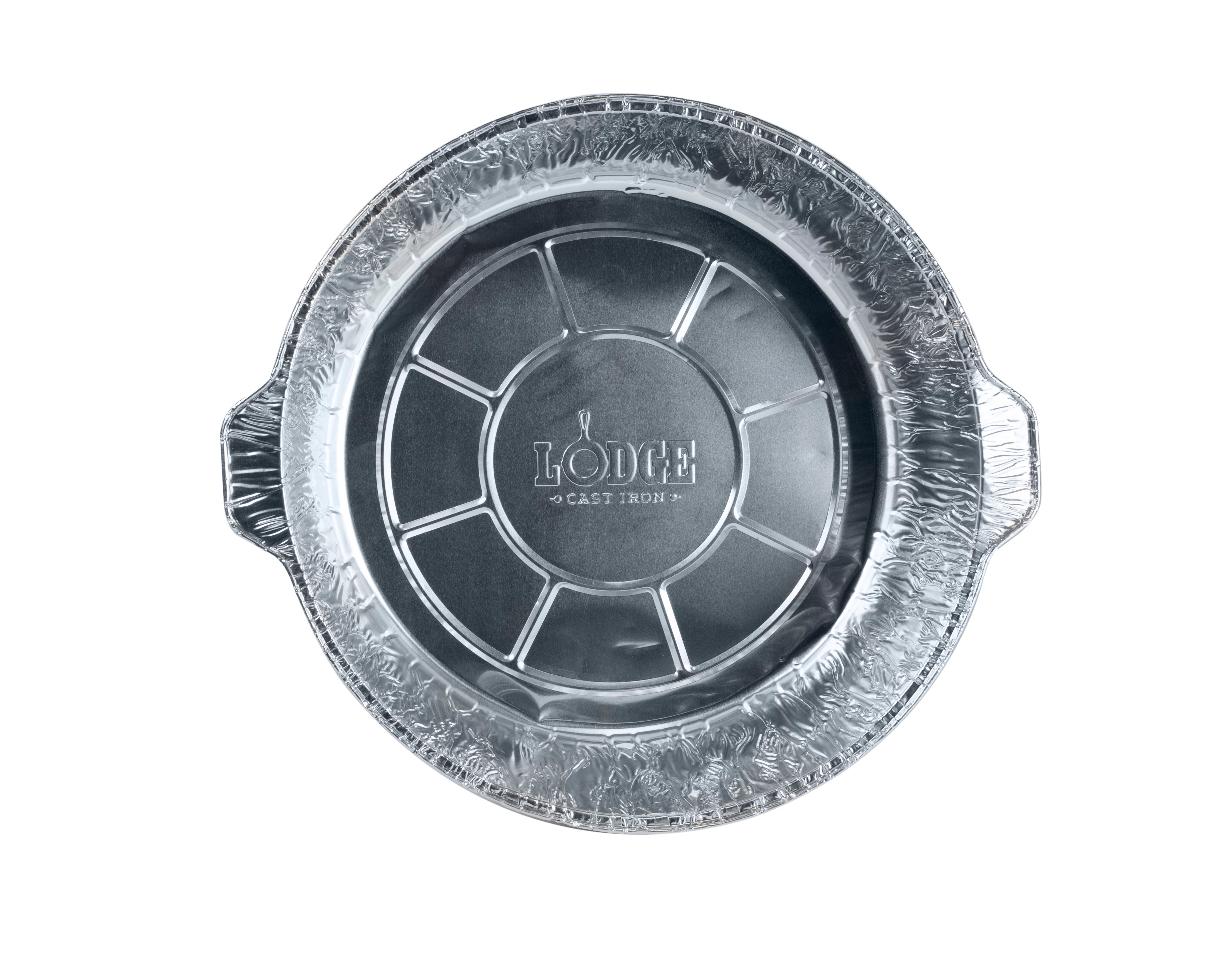 Inside view of liner with Lodge branding in the middle.