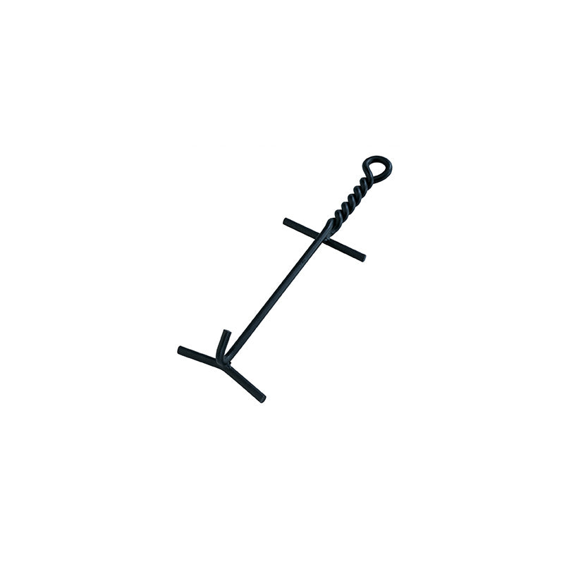 Lid lifter with hook on end to lift handle with 3 arms around it to stabilize lid during transport.