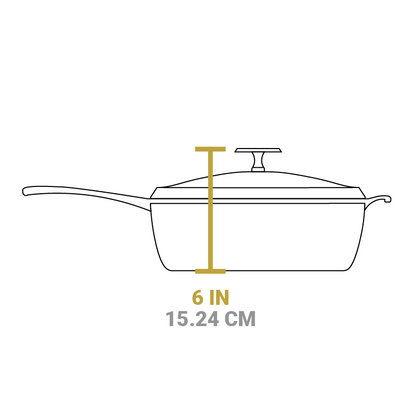 Blacklock 4 Quart Lightweight Cast Iron Deep Skillet With Lid