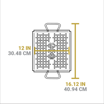 13 x 12 Inch Seasoned Carbon Steel Grilling Basket