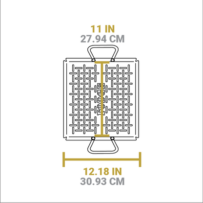 13 x 12 Inch Seasoned Carbon Steel Grilling Basket