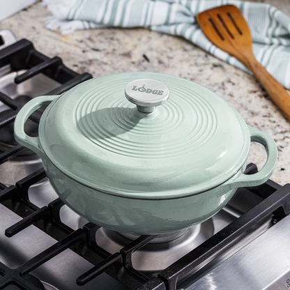 Dutch oven on stovetop.