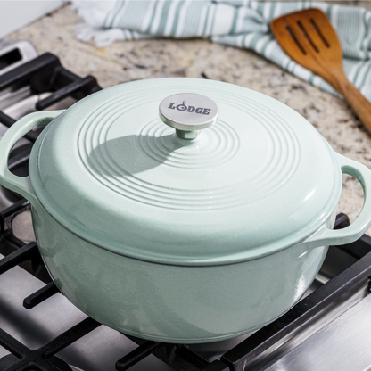 Dutch oven on stove top.