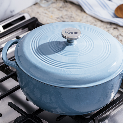 Dutch oven on stovetop.