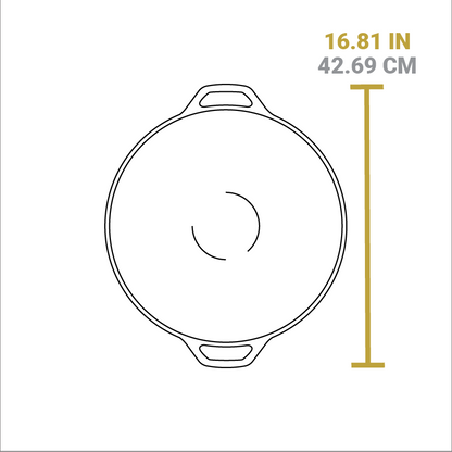 14 Inch Seasoned Cast Iron Wok