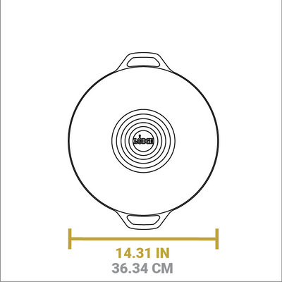 Dimensional drawing of product. Total length is 14.31 inches.
