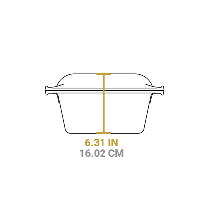 5 Quart Cast Iron Double Dutch Oven