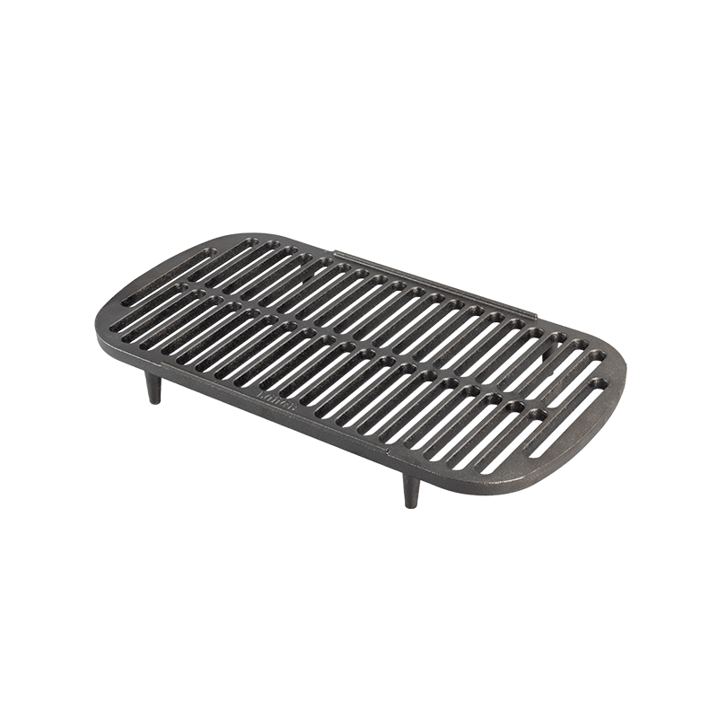 Black grill grate on a white background