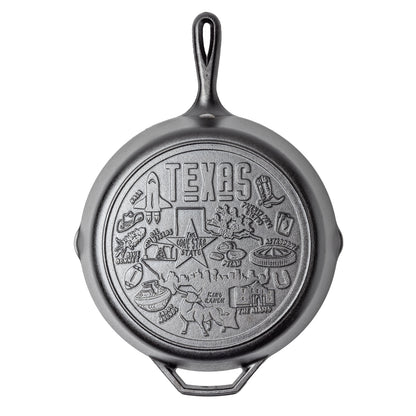American Road Trip: 12 Inch Seasoned Cast Iron Skillet, Texas