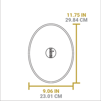 Dimensional drawing of product. Width is 11.75 inches, length is 9.06 inches.
