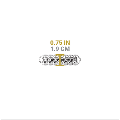 Dimensional drawing of product. Depth is 0.75 inches.