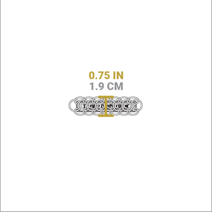 Dimensional drawing of product. Depth is 0.75 inches.