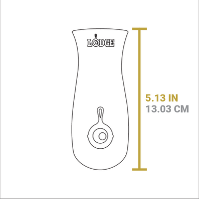 Dimensional drawing of product. Length is 5.13 inches.