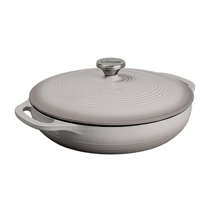 Grey enameled braiser.