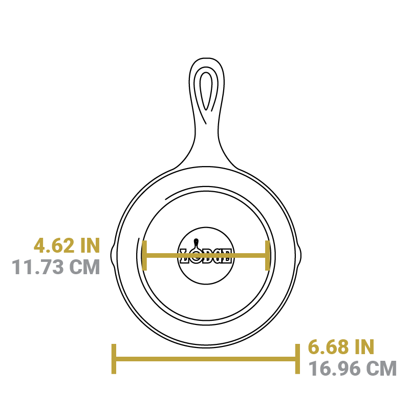 Dimensional drawing of product. Width of flat bottom is 4.62 inches, and total width is 6.68 inches.