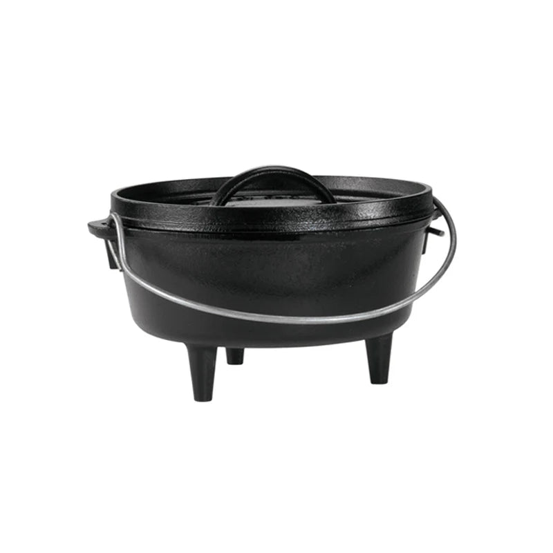 Dutch oven with 3 legs and a bail handle, making it great for camp cooking no matter the method.
