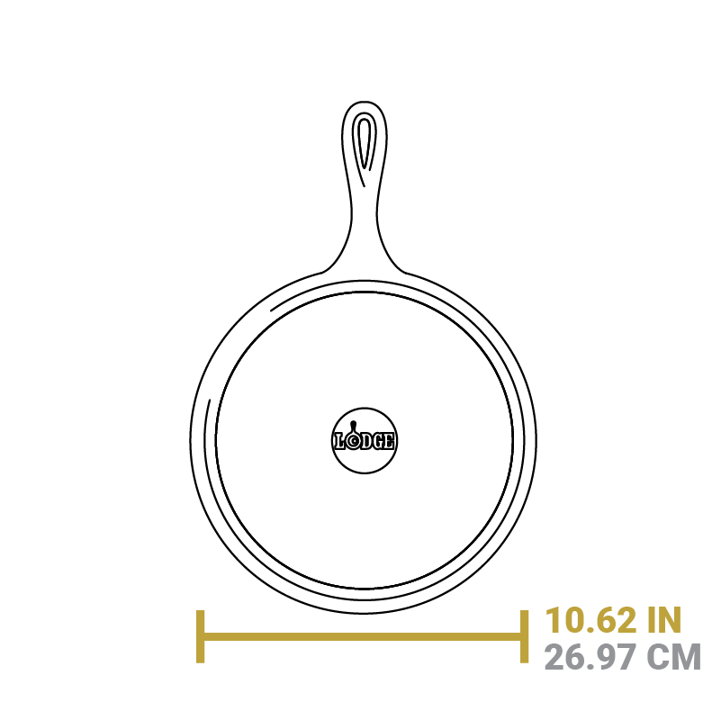 Dimensional drawing of product. Width is 10.62 inches.