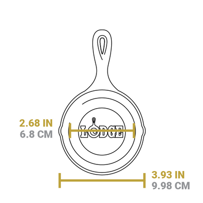 Dimensional drawing product. Flat bottom width is 2.68 inches, total width is 3.93 inches.