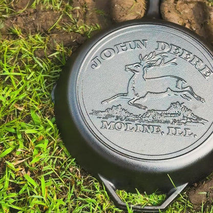 12 Inch Seasoned Cast Iron Skillet, John Deere Hometown