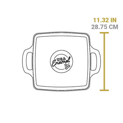 Dimensional drawing of product. Total length is 11.32 inches.