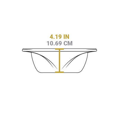 Dimensional drawing of product. Height is 4.19 inches.